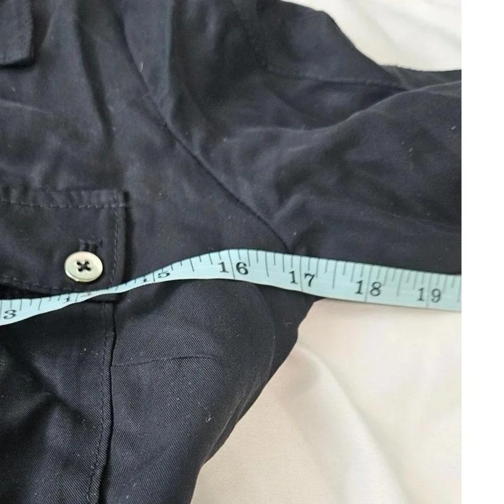 White House Black Market Black Lyocell Utility Belted Shirt Dress Size 2 - Picture 5 of 6